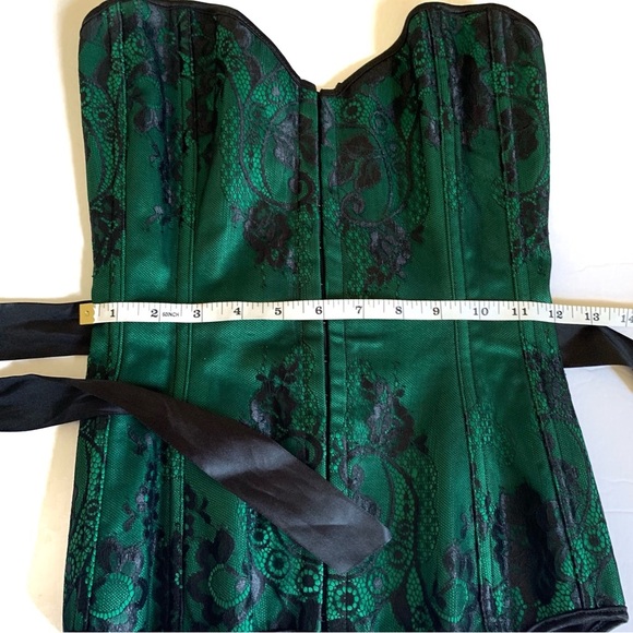 Envie Intimates Green and Black Corset Size Small - Picture 7 of 12